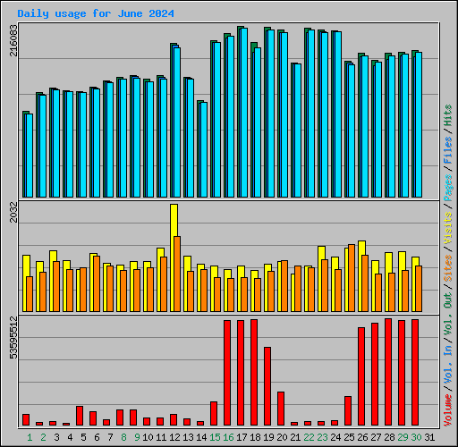 Daily usage for June 2024