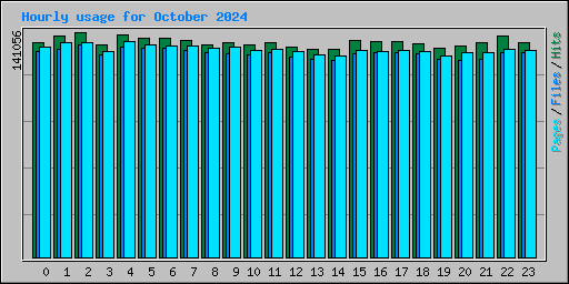 Hourly usage for October 2024