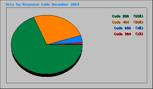 Hits by Response Code December 2024