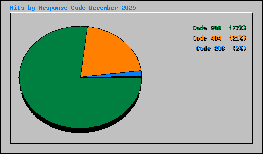 Hits by Response Code December 2025
